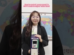 어떻게 MPPT 모드에서 펌프 속도를 조절 하 여 물 흐름을 조정 하는 방법?
